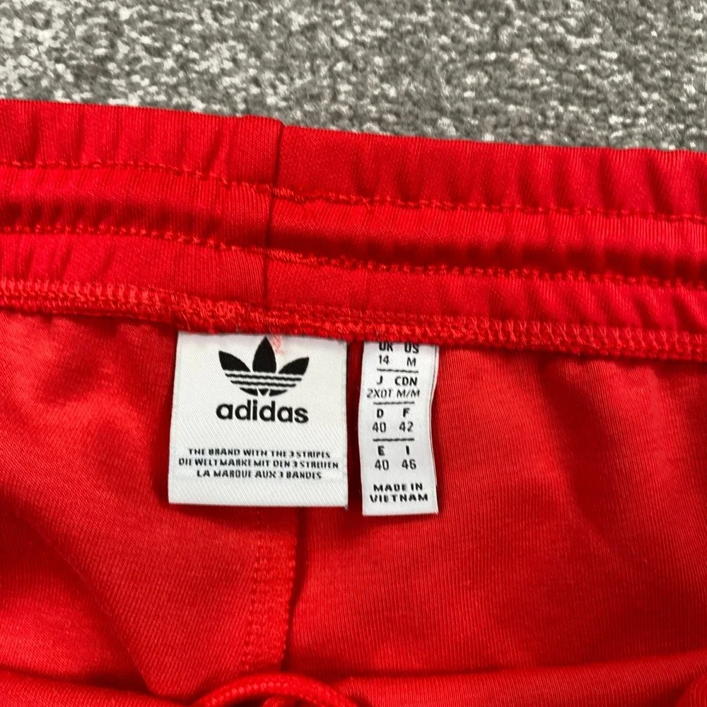 Adidas Originals SST Track Pants Red White 3-Stripe Trefoil CE2401 Womens Medium - Picture 5 of 8